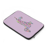 Laptop Sleeve Case - Dachshund Long on LOVE - Color Lavender - Personalize Free - Daisey's Doggie Chic