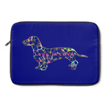 Laptop Sleeve Case - Dachshund Long on LOVE - Color Royal Blue - Personalize Free - Daisey's Doggie Chic