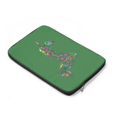 Laptop Sleeve Case - Dachshund Long on LOVE - Color Zucchini Green - Personalize Free - Daisey's Doggie Chic