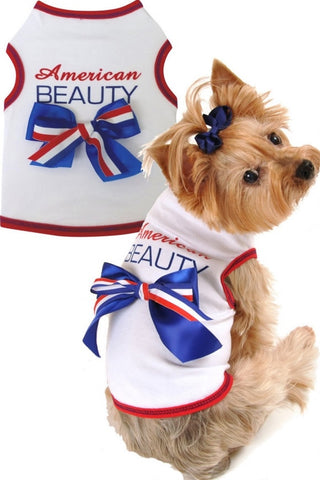 American Beauty Tank Dress in color Red/White/Blue - Daisey's Doggie Chic