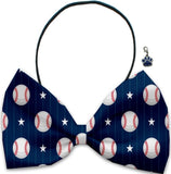Baseball All-Stars - Fun Party Themed Bowtie 2-Pack set with Charm Accessory for Dogs or Cats - Daisey's Doggie Chic