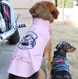 Biker Dawg Motorcycle Harness Jacket and Charm - Color Pink - Daisey's Doggie Chic