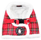 Blitzen Quilted Plaid Jacket Vest Harness - Color Holiday Red Plaid - Daisey's Doggie Chic