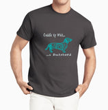 Dachshund Themed Crewneck T-Shirt – Cuddle up With a Dachshund Logo - Adult (Unisex) Sizes 3XL,4XL,5XL in 19 colors - Daisey's Doggie Chic