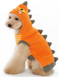 Scaly Dragon Themed Hoodie Sweater in Color Pumpkin - Daisey's Doggie Chic