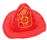 Cute Doggie Fireman Fire Chief Costume Raincoat with Helmet Style Hat in color Red/Yellow - Daisey's Doggie Chic