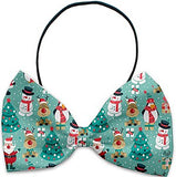 Frosty & Friends - Holiday Themed Bowtie 2-Pack set with Charm Accessory for Dogs or Cats - Daisey's Doggie Chic