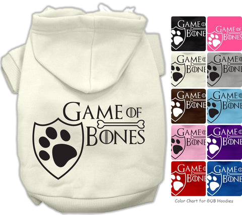 Game of Bones Logo Fleece Hoodie in 10 Color Choices - Daisey's Doggie Chic
