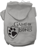 Game of Bones Dog's Fleece Hoodie in Color Red - Daisey's Doggie Chic