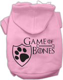 Game of Bones Dog's Fleece Hoodie in Color Dark Chocolate - Daisey's Doggie Chic