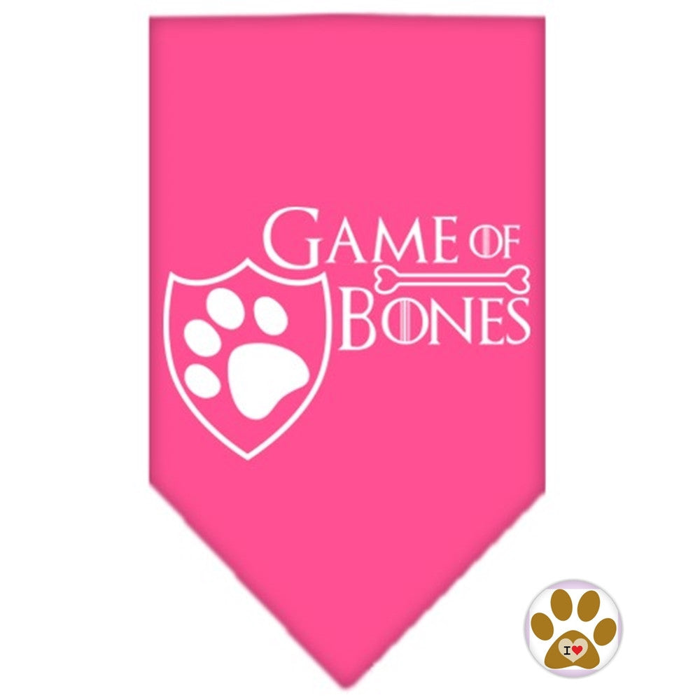Game of Bones Bandana Scarf in color Pink - Daisey's Doggie Chic