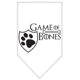 Game of Bones Bandana Scarf in color White - Daisey's Doggie Chic