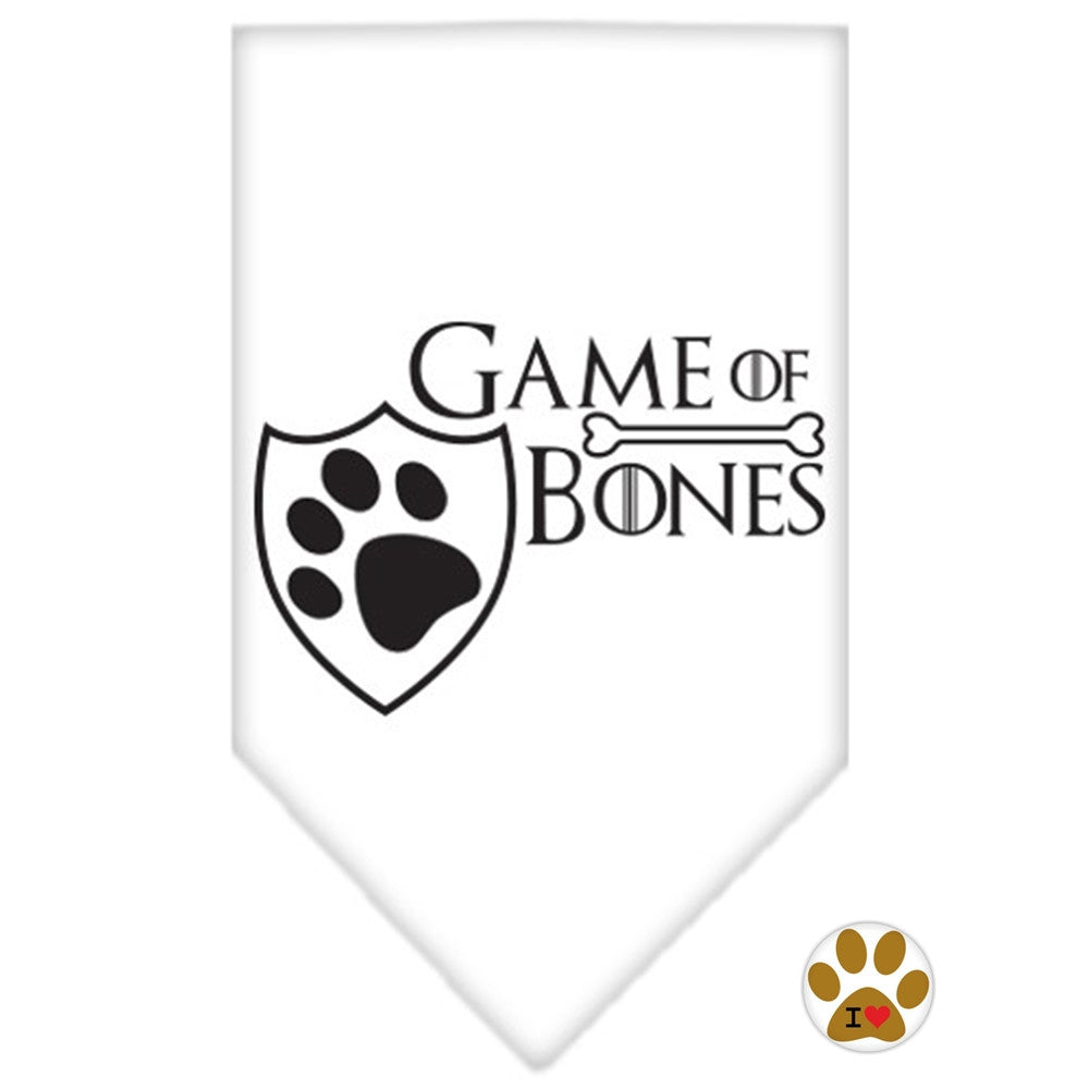 Game of Bones Bandana Scarf in color White - Daisey's Doggie Chic