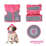 Pinkaholic NY "Harper Pinka"  Hooded Harness Vest in 2 Colors- Hot Pink or Lime Green - Daisey's Doggie Chic