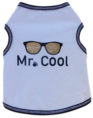 Mr. COOL Tank Tee in color White - Daisey's Doggie Chic