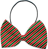 Christmas Wrap - Holiday Themed Bowtie 2-Pack set with Charm Accessory for Dogs or Cats - Daisey's Doggie Chic