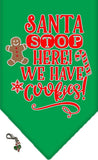 Christmas Holiday Party Bandana Scarf Set with Themed Charm Accessory - Variety of Fun Themes - Daisey's Doggie Chic