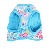 Spring Garden Floral Choke-Free, Step-in Harness Vest Jacket in Sky Blue Floral - Daisey's Doggie Chic