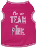 "I'm on TEAM Pink" Tank in color Hot Pink - Daisey's Doggie Chic