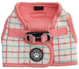Puppia Tot Plaid Choke-Free, Step-in Harness Vest Jacket with Smart Tag- Choice of  Blue or Pink - Daisey's Doggie Chic