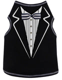 Formal Tuxedo T-Shirt in color Black - Daisey's Doggie Chic