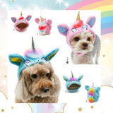 Magical Unicorn Character Hat for Dogs in 2 Colors Pink or Blue - Sizes XS to XL - Daisey's Doggie Chic
