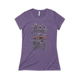 Women's Soft Triblend Scoop Neck Tee - A House Isn't a Home Without Paws B/W layered Theme - in 20 Colors - 5 sizes - Daisey's Doggie Chic