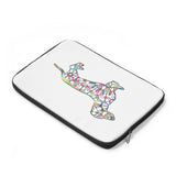 Laptop Sleeve Case - Dachshund Long on LOVE - Color Frost White - Personalize Free - Daisey's Doggie Chic