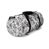 Exclusive Pet Art Duffel Bag - Black White Patchwork Dogs with Cutesy Names - Sizes S or L - personalize - Daisey's Doggie Chic