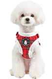 Blitzen Plaid Choke-Free Quilted Halter Harness - Color Holiday Red Plaid - Daisey's Doggie Chic