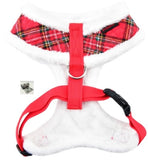Blitzen Plaid Choke-Free Quilted Halter Harness - Color Holiday Red Plaid - Daisey's Doggie Chic