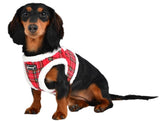Blitzen Quilted Plaid Jacket Vest Harness - Color Holiday Red Plaid - Daisey's Doggie Chic