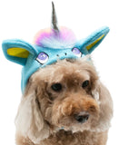 Magical Unicorn Character Hat for Dogs in 2 Colors Pink or Blue - Sizes XS to XL - Daisey's Doggie Chic