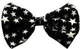 Super Fun & Festive Bow Tie for Small Dogs in Black/White Stars - Daisey's Doggie Chic