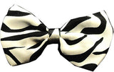 Super Fun & Festive Bow Tie for Small Dogs in Black/White Zebra - Daisey's Doggie Chic