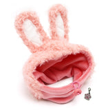 Plush Pink Bunny Hat with Bunny Ears- Includes Charm Accessory - Pet Sizes XS to XL - Daisey's Doggie Chic