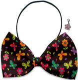 Butterflies & Ladybugs - Fun Party Themed Bowtie 2-Pack set with Charm Accessory for Dogs or Cats - Daisey's Doggie Chic