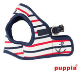 Puppia "Capitane Anchor" Blue Choke-Free, Step-in Harness Vest Jacket with Smart Tag - Daisey's Doggie Chic