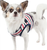 Puppia "Capitane Anchor" Blue Choke-Free, Step-in Harness Vest Jacket with Smart Tag - Daisey's Doggie Chic
