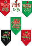 Christmas Holiday Party Bandana Scarf Set with Themed Charm Accessory - Variety of Fun Themes - Daisey's Doggie Chic