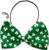Lucky Green Clover Bow Tie and Clip On Charm set for Dogs - Daisey's Doggie Chic