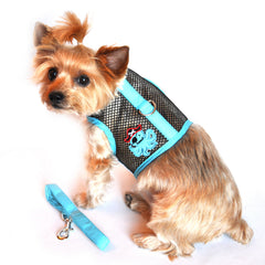 "Under The Sea" Octopus Pirate Cool Mesh Harness Vest and matching Leash Set - Daisey's Doggie Chic