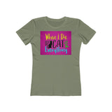 The Cat Gets Everything - Women's Boyfriend Tee - Choice of 19 Colors - Sizes S thru 3XL - Daisey's Doggie Chic