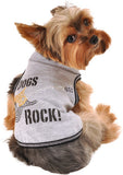 Dogs Rock Guitar Tank Top in 2 colors Gray/Black or Pink/Silver - Daisey's Doggie Chic