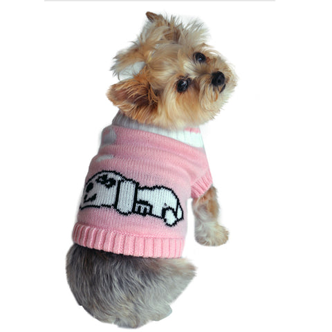 Doggie Design Dreaming Dog Sweater in Color Pink - Daisey's Doggie Chic