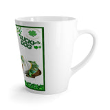Exclusive Lucky Dog 4-Leaf Clover Themed Latte Mug - 12oz - Daisey's Doggie Chic