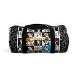 Exclusive Pet Art Duffel Bag - Jazzy Notes Dogs Dance to Their Own Beat Collage- 2 Sizes S or L - personalize - Daisey's Doggie Chic