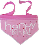 Happy Birthday (Girl or Boy) Jeweled Bandana Scarf in Choice of  Pink or Blue - Daisey's Doggie Chic