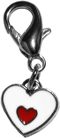 Enameled  Heart Clip Charm - Daisey's Doggie Chic