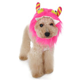 Furry Monster Hat for Dogs in 2 Colors Pink or Blue - Sizes XS to XL - Daisey's Doggie Chic